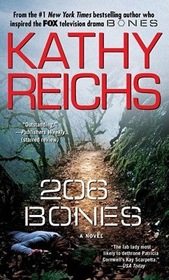Mass market paperback of "206 Bones" by Kathy Reichs, a suspense novel from Pocket Star, showing the book cover with title and author.