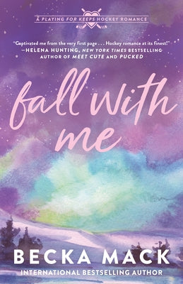 Paperback of "Fall with Me" by Zando - Slowburn, a hockey romance novel featuring a fall-themed cover with hockey elements.