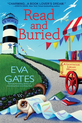 Mass market paperback of Read and Buried: A Lighthouse Library Mystery by Crooked Lane Books, featuring a lighthouse on the cover.