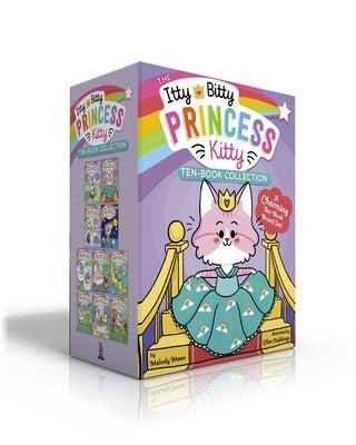 Set of six Little Simon paperback books from The Itty Bitty Princess Kitty collection, featuring colorful princess and animal illustrations.