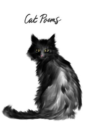 Open paperback of Cat Poems by New Directions Publishing Corporation, featuring colorful cover art and feline-themed illustrations.