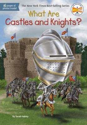 Paperback book titled "What Are Castles and Knights?" from Penguin Young Readers Group, featuring a colorful castle and knight illustration.