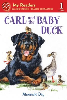 Paperback of "Carl and the Baby Duck" by Square Fish featuring colorful illustrated cover art.