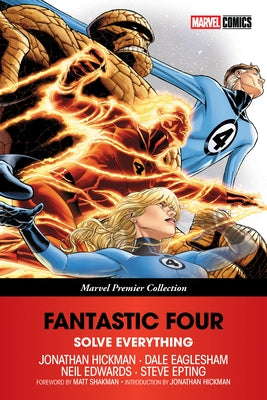 Marvel Universe Fantastic Four: Solve Everything paperback book from the Marvel Premier Collection, featuring the iconic team on the cover.