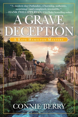 Paperback copy of "A Grave Deception: A Kate Hamilton Mystery" by Crooked Lane Books, showing the book cover with dark and mysterious artwork.