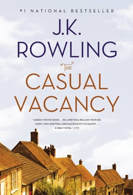 Paperback of The Casual Vacancy by Little Brown and Company, showing the book cover with title and author details.