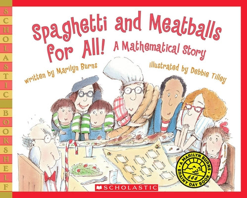 Paperback of Spaghetti and Meatballs for All! by Scholastic Paperbacks, showing the book cover with colorful illustrations.