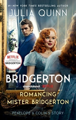 Mass market paperback of "Romancing Mister Bridgerton" by Avon Books, featuring Penelope and Colin on the cover.