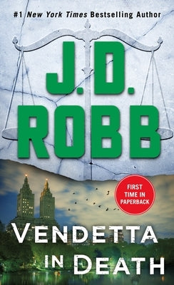 Cover of Vendetta in Death, a mass market paperbound Eve Dallas novel published by St. Martin's Press.