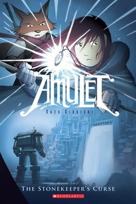 Paperback graphic novel titled The Stonekeeper's Curse from the Amulet series by Graphix, showing the book cover art.