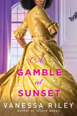 Paperback book titled "A Gamble at Sunset" by Zebra, with a sunset scene on the cover featuring warm colors and a serene landscape.
