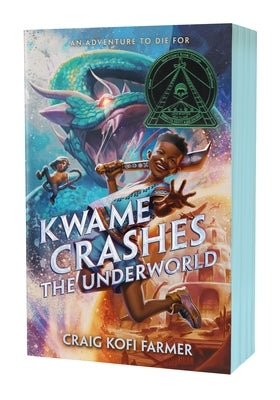 Paperback of Kwame Crashes the Underworld by Square Fish, featuring colorful cover art with a young boy and underground scene.