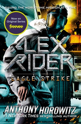 Paperback of Eagle Strike novel by Puffin Books, showing the cover with bold title and artwork.