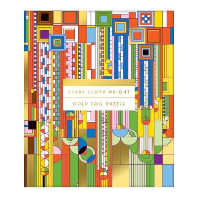Galison Frank Lloyd Wright Saguaro Cactus foil stamped 1000-piece puzzle showing desert cactus and abstract forms.