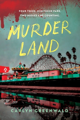 Paperback of Murder Land by Sourcebooks Fire featuring a dark, suspenseful cover with ominous imagery.