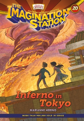 Paperback of "Inferno in Tokyo" by Focus on the Family Publishing, showing the book cover with fiery cityscape artwork.