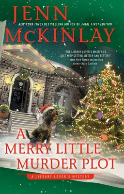 Paperback copy of "A Merry Little Murder Plot" by Penguin Publishing Group, featuring a book cover with holiday-themed design.