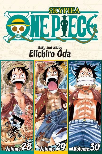 Paperback of One Piece Omnibus Edition, Vol. 10 by Viz Media featuring colorful manga cover art.