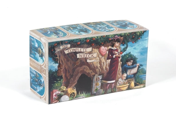 Complete A Series of Unfortunate Events boxed set by HarperCollins, featuring 13 books with colorful cover art.