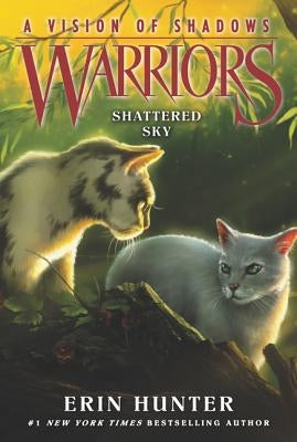 Paperback of Warriors: Shattered Sky by HarperCollins, featuring cover art with dynamic warrior illustrations.