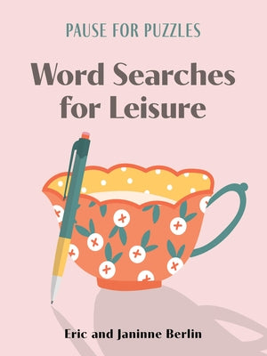 Paperback "Pause for Puzzles" word search book by Puzzlewright Press featuring a colorful cover with various word search puzzles.