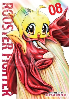 Paperback of Rooster Fighter, Vol. 8 by Viz Media, featuring the comic book cover with colorful artwork and title.