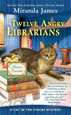 Mass market paperbound copy of Twelve Angry Librarians by Berkley Books featuring cover art with librarians in a library setting