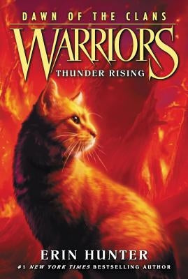 Paperback of "Warriors: Dawn of the Clans #2: Thunder Rising" by HarperCollins, featuring a cover illustration of warrior cats.