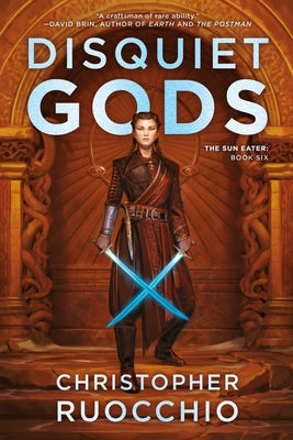 Paperback of Disquiet Gods: The Sun Eater Book Six by Daw Books, featuring cover art with cosmic and mythic themes.