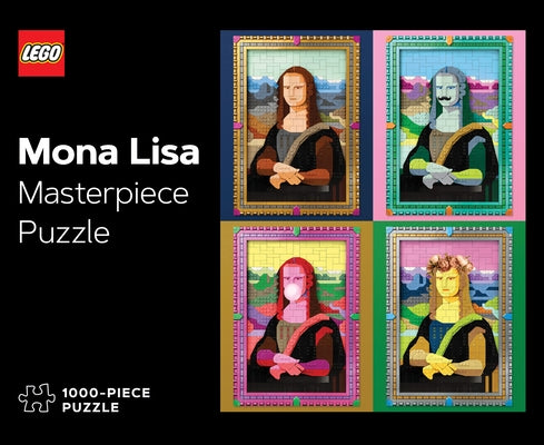 Lego Masterpiece Puzzle of Mona Lisa with 1000 pieces, featuring a detailed image of Leonardo da Vinci's famous artwork.