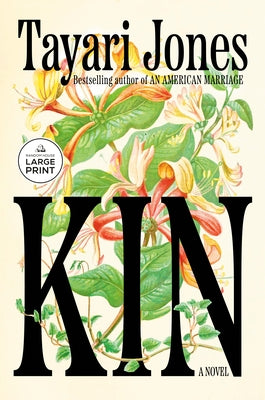 Paperback of the book "Kin" by Random House Large Print Publishing, featuring a cover with abstract artwork.