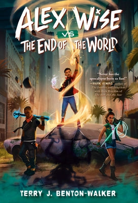 Paperback of Alex Wise vs. the End of the World by Yearling Books featuring colorful cover art with illustrations of a young hero.