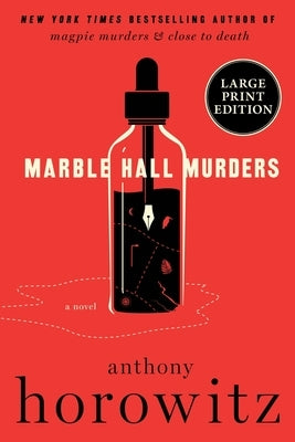 Harper Large Print Marble Hall Murders paperback book with a marble-patterned cover, featuring a crime mystery theme.