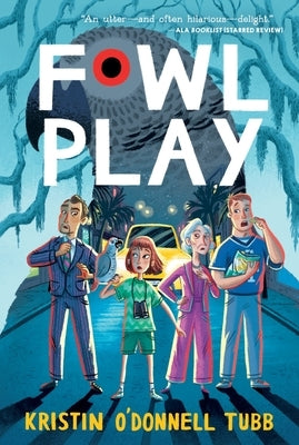 Paperback of "Fowl Play" by HarperCollins featuring a colorful bird illustration on the cover.