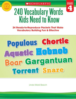 240 Vocabulary Words Kids Need to Know: Grade 4 Paperback Scholastic Teaching Resources