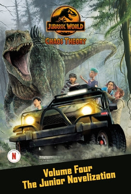 Paperback of Chaos Theory, Volume Four: The Junior Novelization for Jurassic World by Random House Books for Young Readers, with colorful cover art.