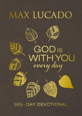 Imitation leather book titled "God Is with You Every Day" by Thomas Nelson, featuring a close-up of the cover design.