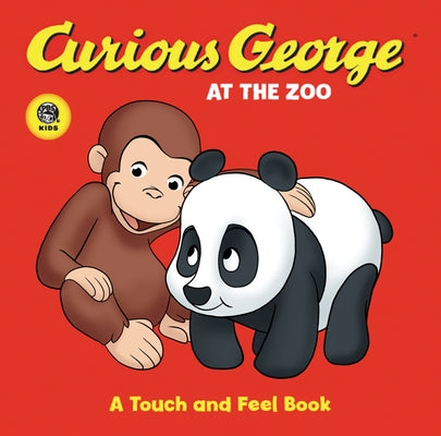 Curious George at the Zoo touch-and-feel board book by Clarion Books, featuring colorful zoo scenes and textured pages for kids.