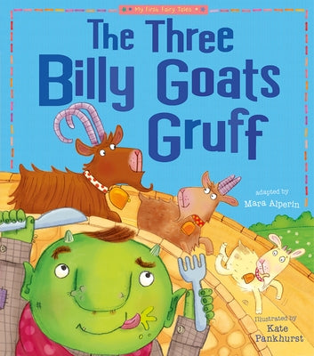 Paperback of The Three Billy Goats Gruff by Tiger Tales featuring colorful illustrated goats crossing a bridge.