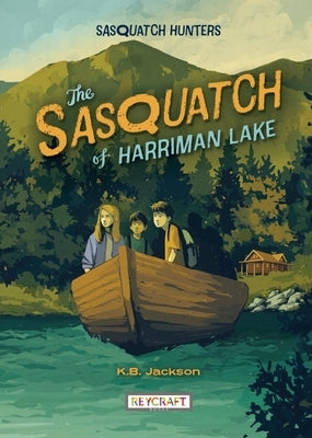 Paperback of "The Sasquatch of Harriman Lake" by Reycraft Books, featuring a cover illustration of a sasquatch near a lake.
