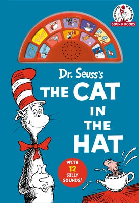 Board book featuring Dr. Seuss's the Cat in the Hat with 12 silly sounds, colorful pages, and interactive elements for young readers.