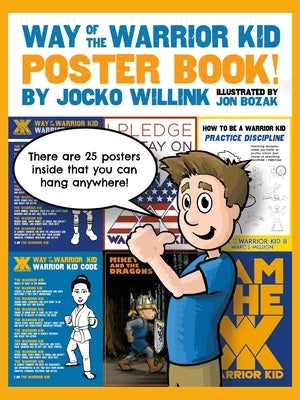 Paperback poster book titled "Way of the Warrior Kid" by Square Fish featuring colorful illustrations on the cover.