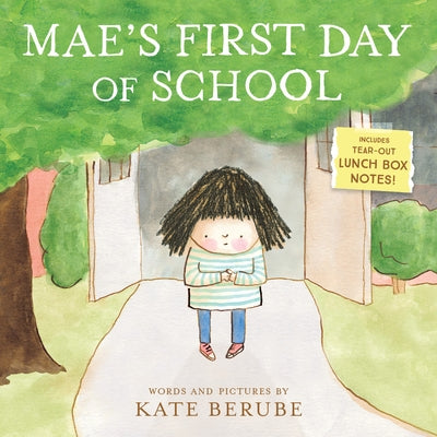 Paperback of Mae's First Day of School picture book by Harry N. Abrams, showing colorful illustrated cover with children ready for school.