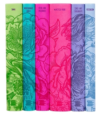 Canterbury Classics Jane Austen boxed set of paperback novels, featuring classic book covers and binding.