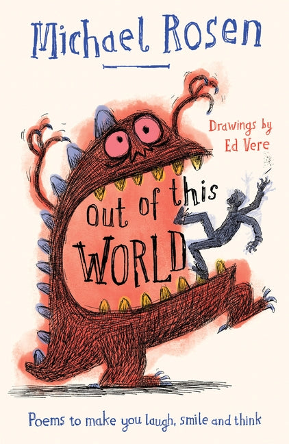 Paperback book titled "Out of This World: Poems to Make You Laugh, Smile and Think" by HarperCollins Children's Books, featuring colorful cover art.