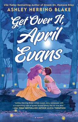Paperback novel "Get Over It" by April Evans, published by Berkley Books, showing the book cover with title and author's name.