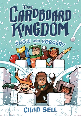 Paperback graphic novel The Cardboard Kingdom #3: Snow and Sorcery by Alfred A. Knopf Books for Young Readers, featuring colorful illustrated cover.
