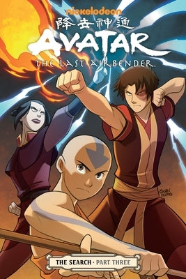 Paperback copy of "Avatar: The Last Airbender - The Search Part 3" comic book by Dark Horse Books, featuring cover art with characters.