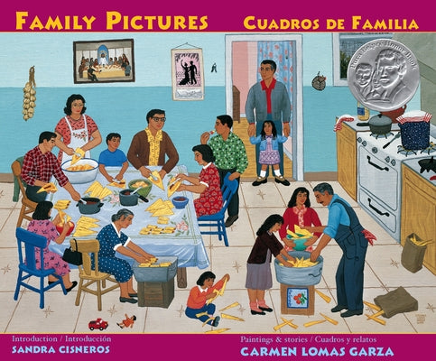 Paperback family pictures book by Children's Book Press showing colorful illustrations of diverse family scenes on the cover.