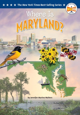 Paperback "Where Is Maryland?" book by Penguin Workshop featuring colorful map illustrations and engaging educational content.